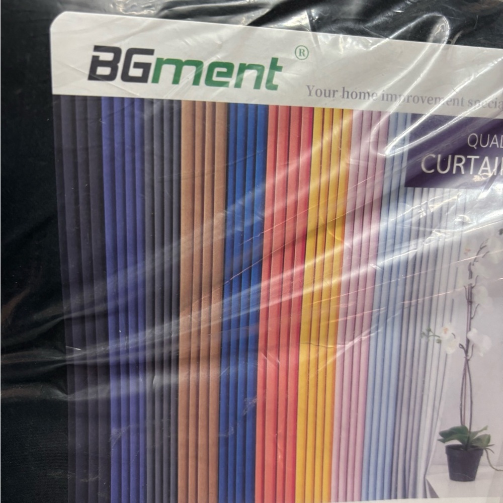 BGment black-Color Curtain Set size 42Wx63L